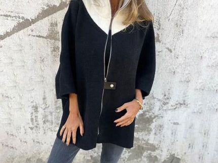 Schicke bicolore lange Jacke für elegante Lagenlook