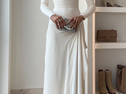 Elegantes fließendes Chiffon-Abendkleid