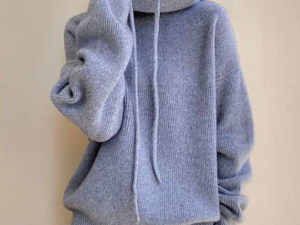 Gemütlicher Strick-Hoodie-Pullover für lässigen Komfort