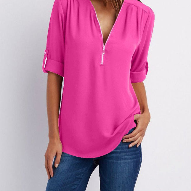 Langärmelige Lockere Bluse