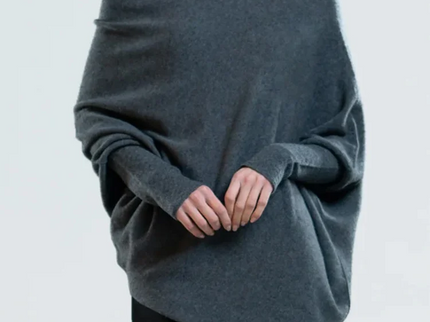 Asymmetrisch Drapierter Pullover