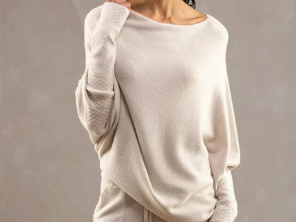 Asymmetrisch drapierter Pullover