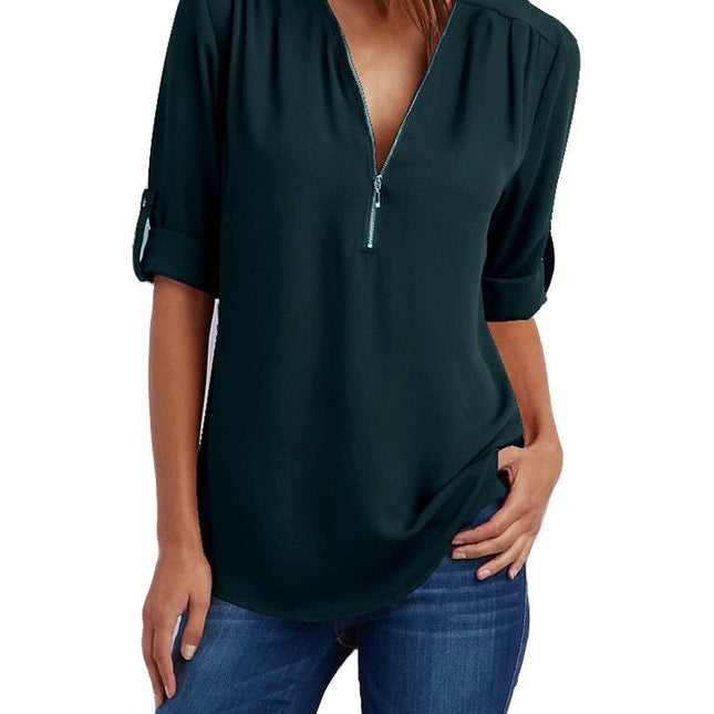 Langärmelige Lockere Bluse