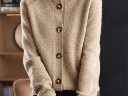 Gemütlicher Kaschmir-Strickcardigan-Pullover