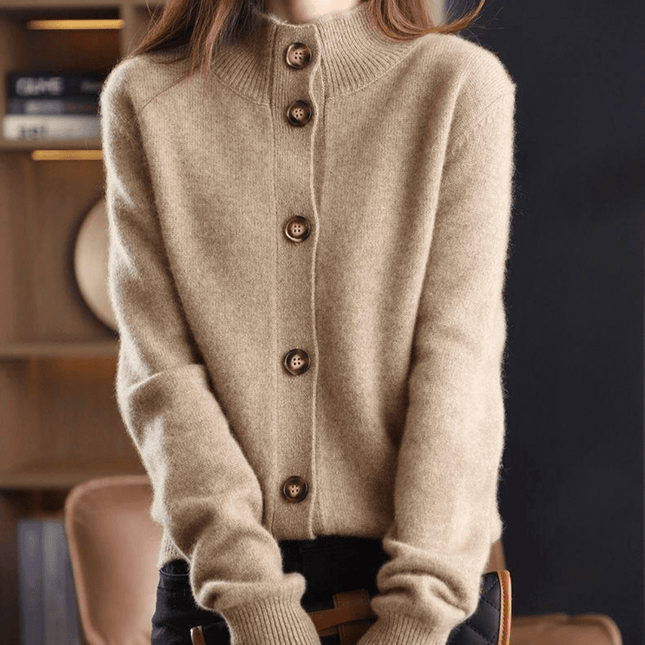 Gemütlicher Kaschmir-Strickcardigan-Pullover