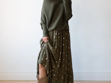 Asymmetrisch Drapierter Pullover