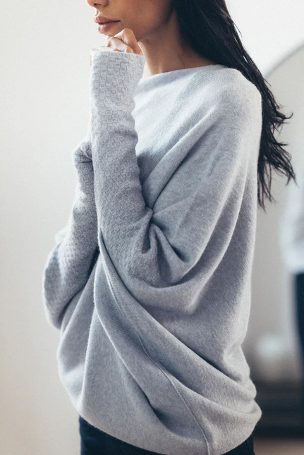 Asymmetrisch Drapierter Pullover