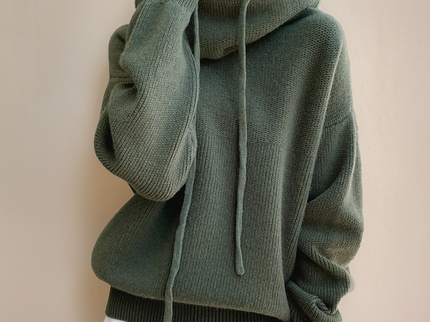 Gemütlicher Strick-Hoodie-Pullover für lässigen Komfort