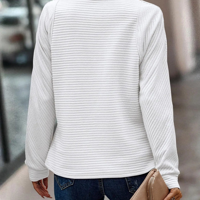 Lässiger Zip-up-Pullover