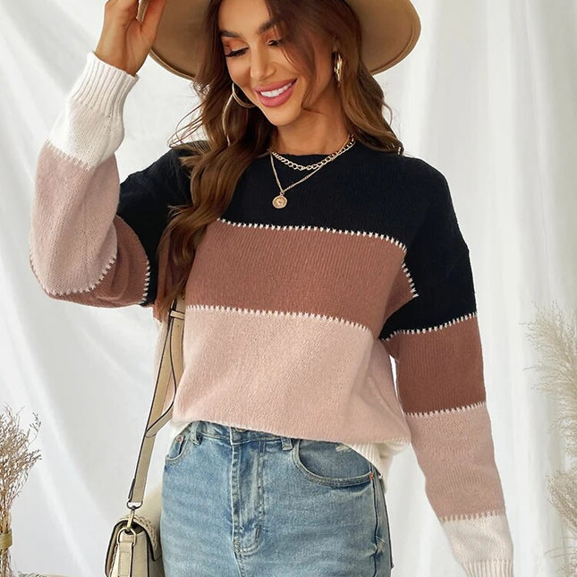 Gestreifter Strickpullover