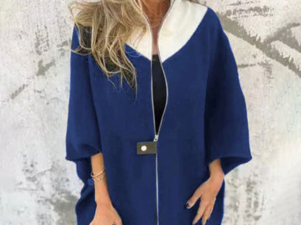 Schicke bicolore lange Jacke für elegante Lagenlook