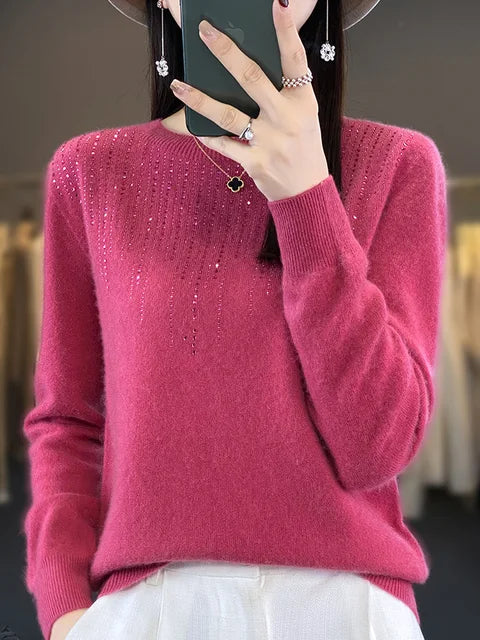 Warmer Pullover mit Glitzer