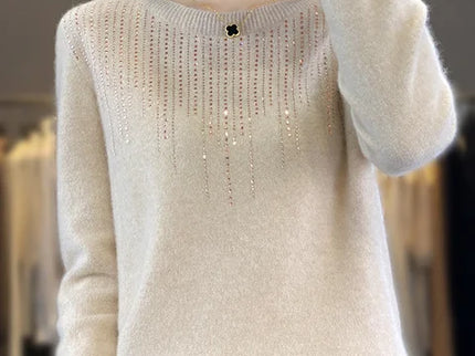Warmer Pullover mit Glitzer