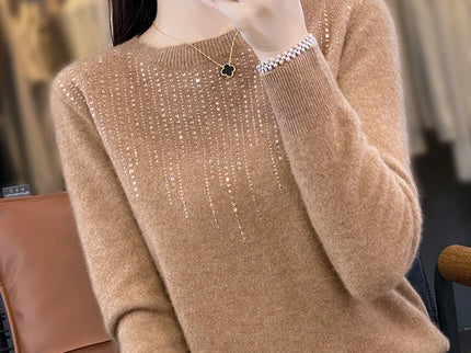 Warmer Pullover mit Glitzer