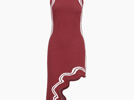 Asymmetrisches Strickkleid