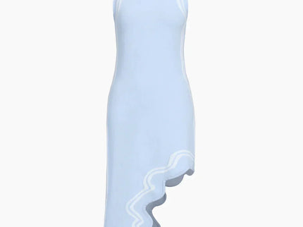 Asymmetrisches Strickkleid