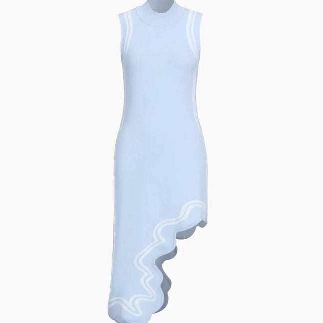 Asymmetrisches Strickkleid