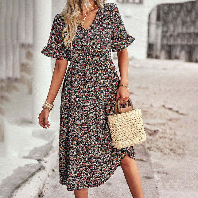 Elegantes geblümtes Minikleid für Frauen