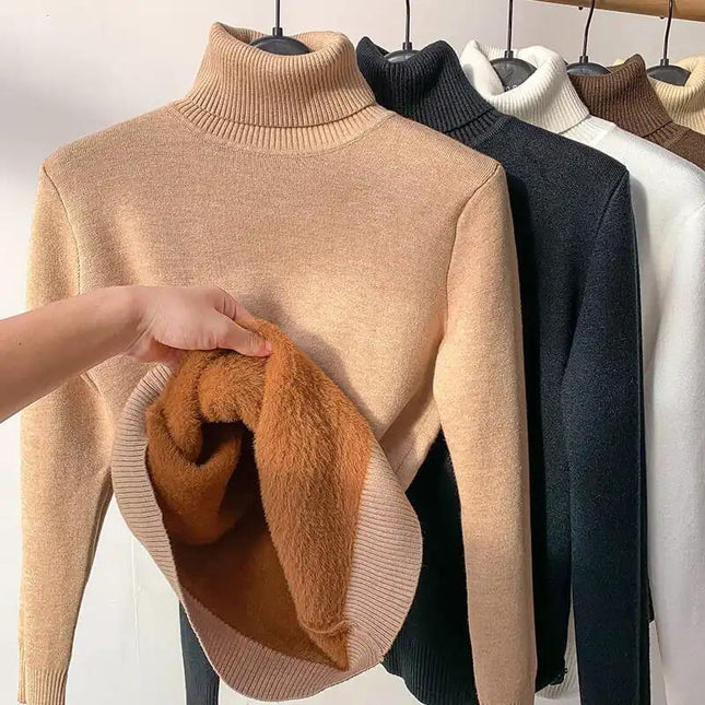Alpaka-Pullover mit Rollkragen