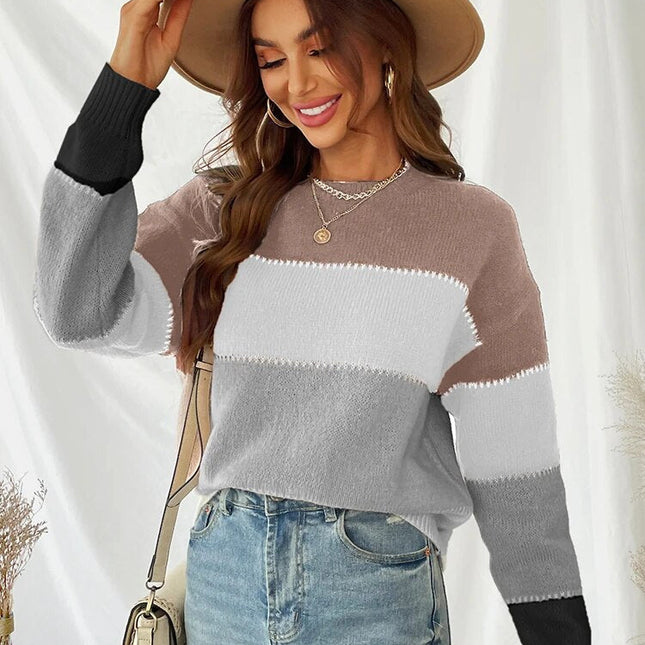 Gestreifter Strickpullover