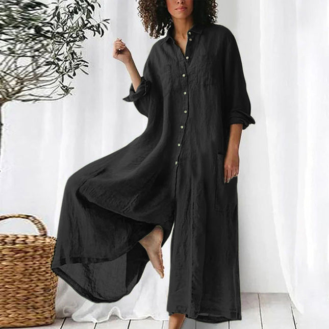 Woman Weites Overallkleid