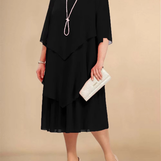Elegantes Chiffonkleid mit Lagenlook