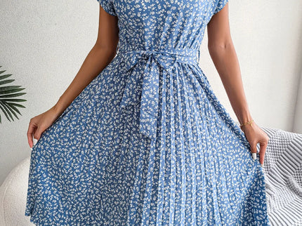 Sommerliches Chiffonkleid mit Blumenmuster