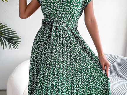 Sommerliches Chiffonkleid mit Blumenmuster