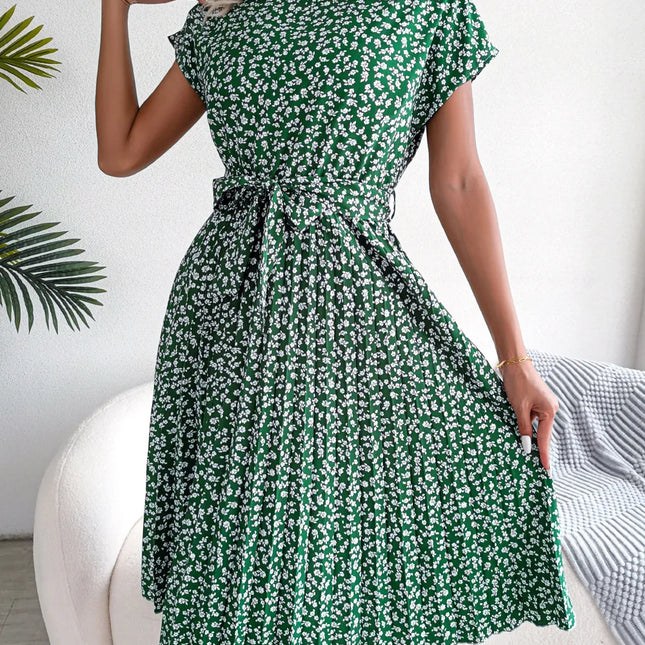 Sommerliches Chiffonkleid mit Blumenmuster