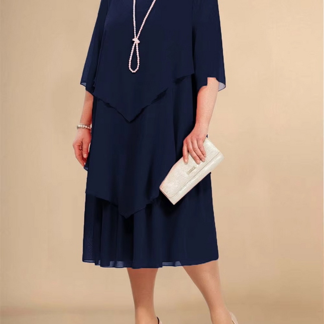 Elegantes Chiffonkleid mit Lagenlook