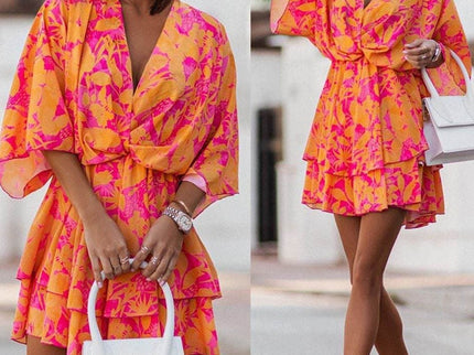 Minikleid mit V-Ausschnitt