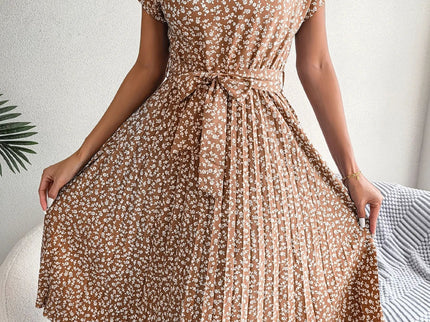 Sommerliches Chiffonkleid mit Blumenmuster