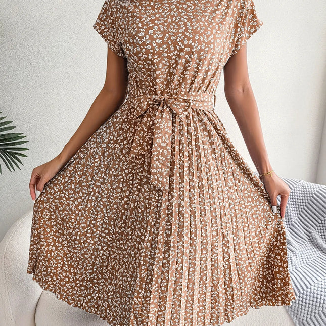 Sommerliches Chiffonkleid mit Blumenmuster