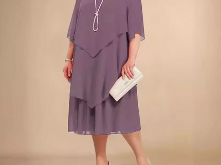 Elegantes Chiffonkleid mit Lagenlook