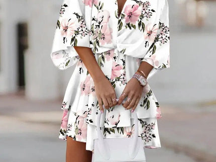 Minikleid mit V-Ausschnitt