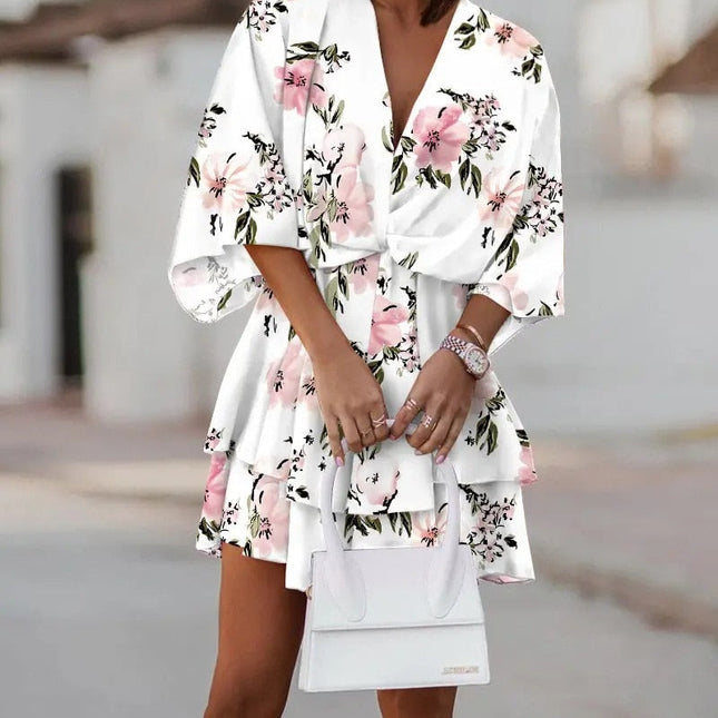 Minikleid mit V-Ausschnitt