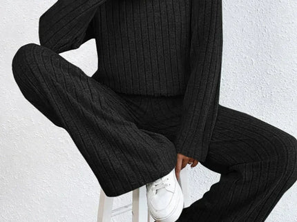 Strickhose und Rollkragenpullover für Frauen