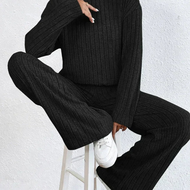 Strickhose und Rollkragenpullover für Frauen