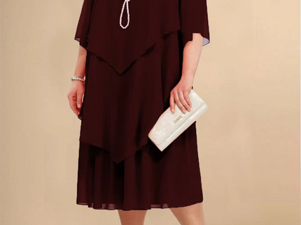Elegantes Chiffonkleid mit Lagenlook