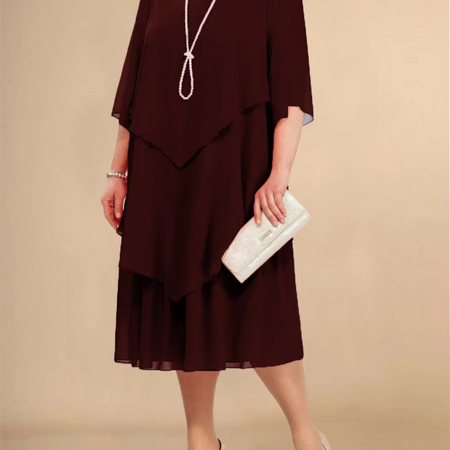 Elegantes Chiffonkleid mit Lagenlook