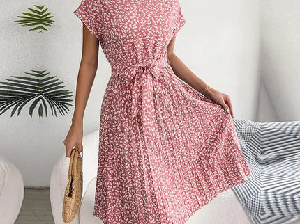 Sommerliches Chiffonkleid mit Blumenmuster