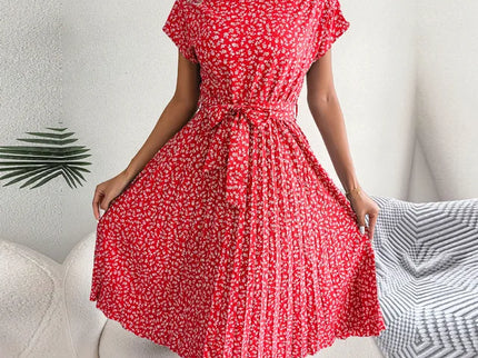 Sommerliches Chiffonkleid mit Blumenmuster