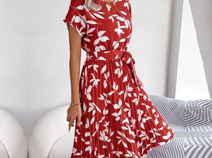 Sommerliches Chiffonkleid mit Blumenmuster