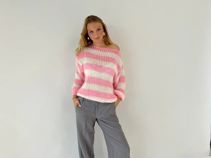 Gemütlicher leichter Strickpullover für lässigen Komfort