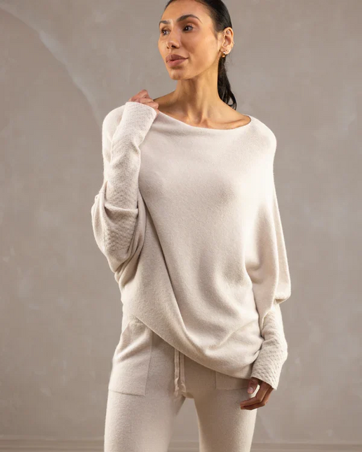 Asymmetrisch Drapierter Pullover
