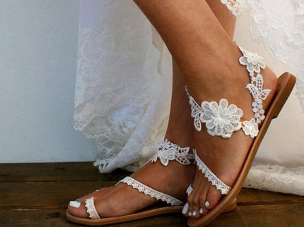 Florale Wickelsandalen