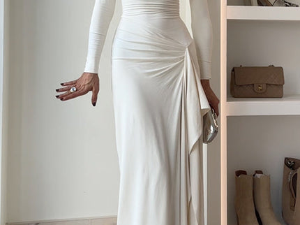 Elegantes fließendes Chiffon-Abendkleid