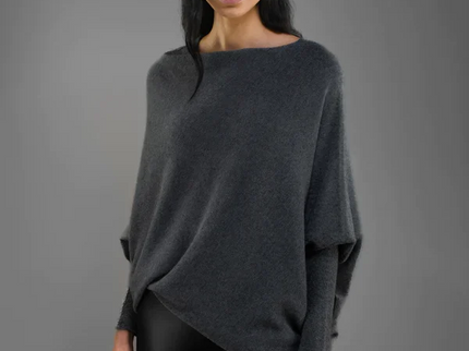 Asymmetrisch Drapierter Pullover