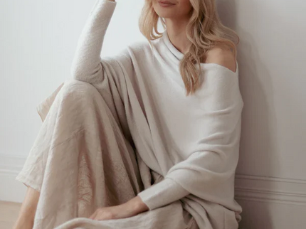 Asymmetrisch Drapierter Pullover