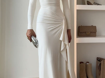 Elegantes fließendes Chiffon-Abendkleid
